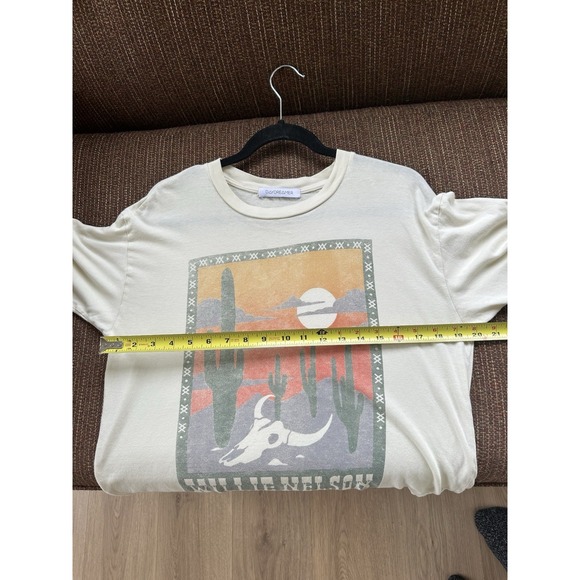 Daydreamer Willie Nelson Austin Texas Weekend Tee Women's S Oversized Graphic - Picture 6 of 7